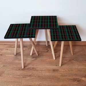 Set masute 3 piese, Leona, 3Shp367, MDF , Negru / Roșu / Verde / Galben imagine