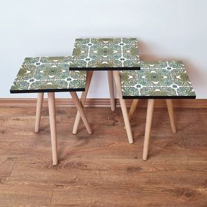 Set masute 3 piese, Leona, 3Shp39, MDF , Multicolor imagine