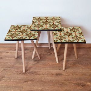 Set masute 3 piese, Leona, 3Shp44, MDF , Multicolor imagine