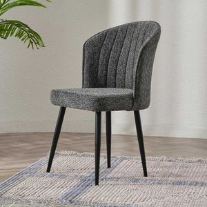 Set scaune 2 piese, Beckley, Rubi, MDF , Antracit / Negru imagine