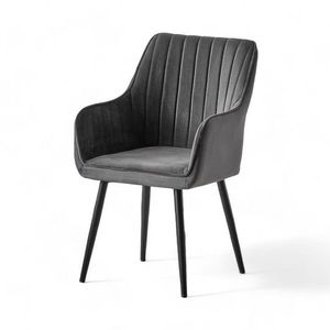 Set scaune 2 piese, Beckley, Nova, MDF , Antracit / Negru imagine
