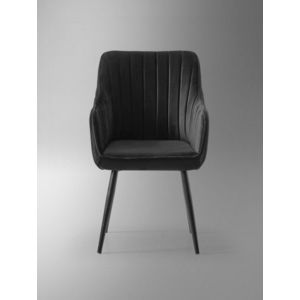 Set scaune 2 piese, Beckley, Nova, MDF , Negru imagine