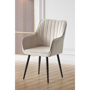 Scaun, Beckley, Nova, MDF , Crem/Negru imagine