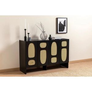 Consola, Howard, Simona 80, 120x80x40 cm, PAL, Negru imagine