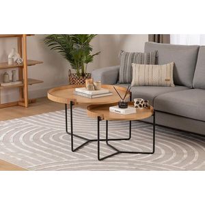Set masute 2 piese, Howard, Mandy, MDF , Natural imagine
