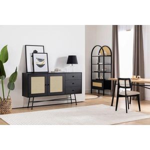 Consola, Howard, Nala 160, 160x90x40 cm, PAL, Negru imagine