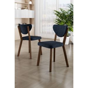 Set scaune 4 piese, Charlotte, Arfe, Metal, Antracit/Maro imagine