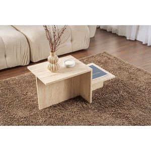 Masuta de cafea, Nordure, Harmony, 80x40x40 cm, PAL, Travertin imagine