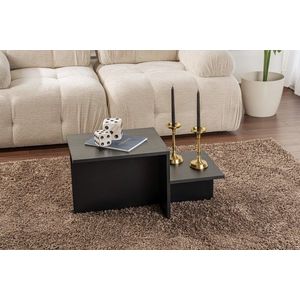 Masuta de cafea, Nordure, Harmony, 80x40x40 cm, PAL, Negru imagine