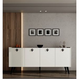 Consola, Qualex, Ay Tasi Kaya, 180x79x40 cm, PAL, Alb imagine