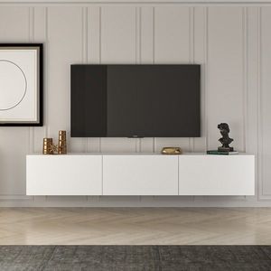 Comoda TV, Puqa Design, West, 150x30x32 cm, PAL, Alb imagine