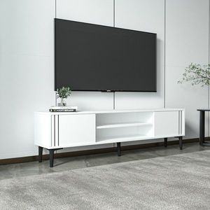 Comoda TV, Inarch, Snow, 140x44 cm, PAL, Alb imagine