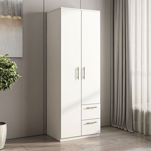 Dulap pentru haine, Inarch, Merlin 2, 60x171 cm, PAL, Alb imagine