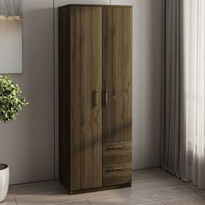 Dulap pentru haine, Inarch, Merlin 2, 60x171 cm, PAL, Maro imagine