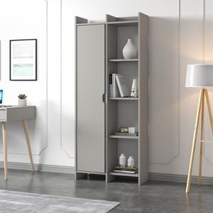 Corp biblioteca, Inarch, Offer, 70x180x30 cm, PAL, Gri imagine