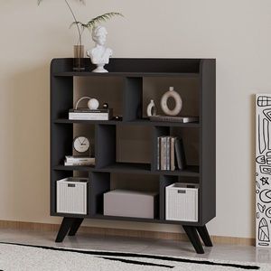 Corp biblioteca, Inarch, Florida, 90x105x30 cm, PAL, Antracit imagine
