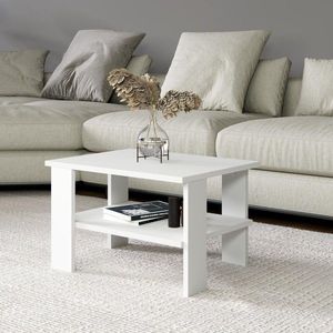 Masuta de cafea, Inarch, Duama, 60x37x45 cm, PAL, Alb imagine