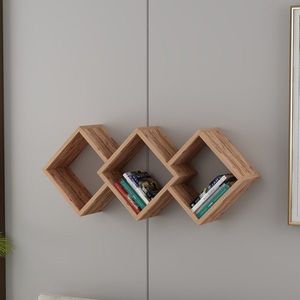 Raft de perete, Inarch, Glaxy, 102x42x20 cm, PAL, Maro imagine