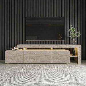 Comoda TV, Inarch, Beliz, 192x53x37 cm, PAL, Travertin imagine