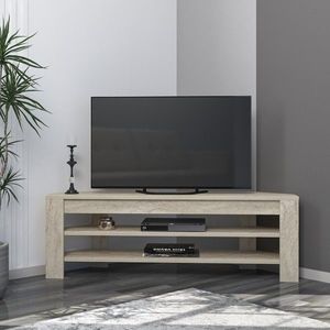 Comoda TV, Inarch, Corner, 120x40x30 cm, PAL, Travertin imagine