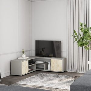 Comoda TV, Inarch, Rosa, PAL, Gri / Travertin imagine