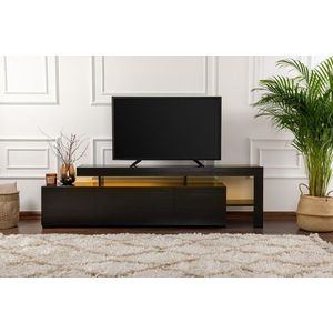 Comoda TV, Inarch, Beliz, 192x53x37 cm, PAL, Negru imagine