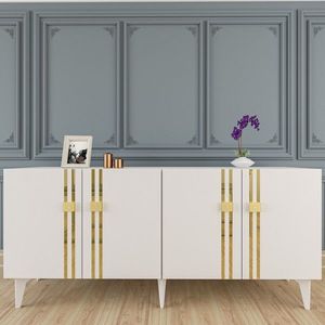Consola, Olivia, Bahar KB150, 150x80x35 cm, PAL, Alb imagine