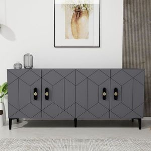 Consola, Olivia, Cross KB150, 150x75x35 cm, PAL, Antracit imagine