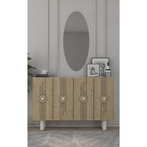 Consola, Olivia, Fraud Bohem KM120, 120x75x29 cm, PAL , Stejar alb / safir imagine
