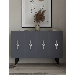 Consola, Olivia, Quart Ramada, 120x80x29 cm, PAL , Argintiu / Antracit imagine