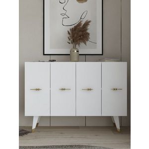 Consola, Olivia, Quart Salkım, 120x80x29 cm, PAL , Aur/Alb imagine
