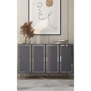 Consola, Olivia, Wolly KM120, 120x75x29 cm, PAL , Antracit / Argintiu imagine
