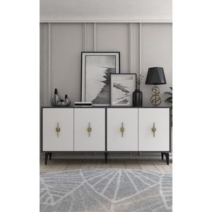 Consola, Olivia, Figora, 180x82 cm, PAL , Antracit/Alb imagine