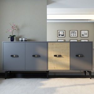 Consola, Olivia, Cherry, 180x82 cm, PAL , Stejar antracit / safir imagine