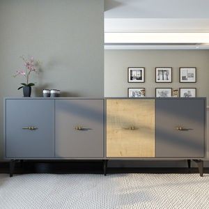 Consola, Olivia, Verry, 180x82 cm, PAL , Stejar antracit / safir imagine