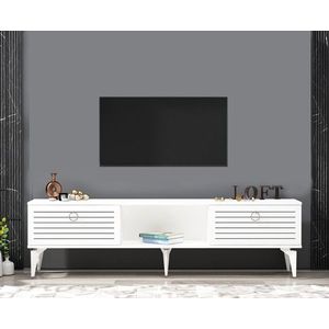 Comoda TV, Olivia, Arona, 150x44 cm, PAL, Alb imagine
