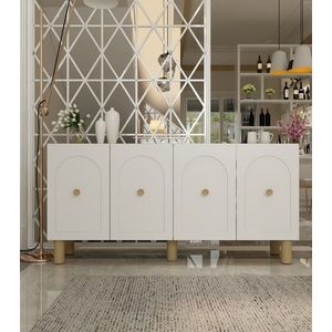 Consola, Olivia, Notre KB150 Bohem, 150x75x35 cm, PAL , Stejar Safir / Alb imagine