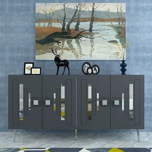 Consola, Olivia, Seduna, 150x75x35 cm, PAL , Antracit / Argintiu imagine
