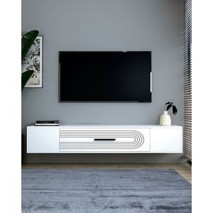 Comoda TV, Olivia, Kodaks L3, 150x33 cm, PAL , Alb imagine