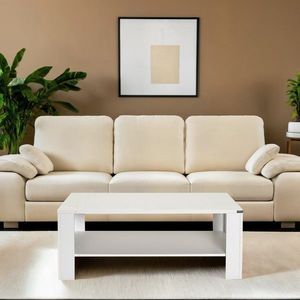 Masuta de cafea, Adore, Shp-695-Dd-1, 110x42x65 cm, PAL, Alb diamant imagine