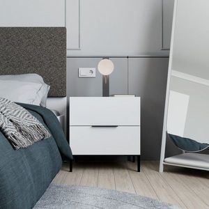 Noptiera, Adore, Kmd-1720-Dd-1, 55x59x44 cm, PAL, Alb imagine