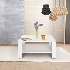 Masuta de cafea, Adore, Shp-690-Dd-1, 90x42x90 cm, PAL, Alb imagine