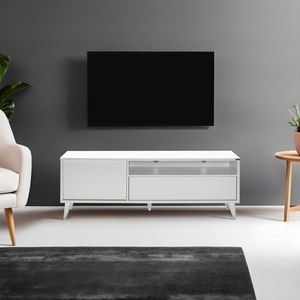 Comoda TV, Adore, Tvr-511-Dd-1, 150x53x40 cm, PAL, Alb imagine