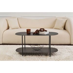 Masuta de cafea, Cerritos, Shb-014, 100x45x51 cm, Metal, Negru imagine