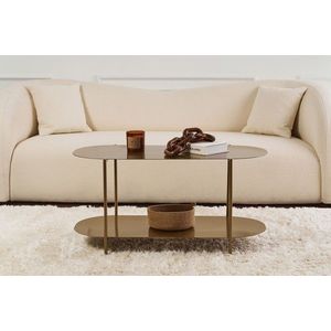 Masuta de cafea, Cerritos, Shb-014-A, 100x45x51 cm, Metal, Auriu imagine