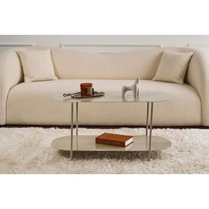 Masuta de cafea, Cerritos, Shb-014-B, 100x45x51 cm, Metal, Grej imagine
