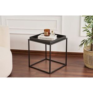 Masuta de cafea, Cerritos, Shb-018, 45x45x52 cm, Metal, Negru imagine