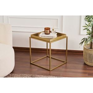 Masuta de cafea, Cerritos, Shb-018-A, 45x45x52 cm, Metal, Auriu imagine