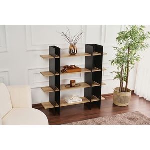 Corp biblioteca, Cerritos, Shb-017, 120x31x120 cm, Metal, Negru imagine
