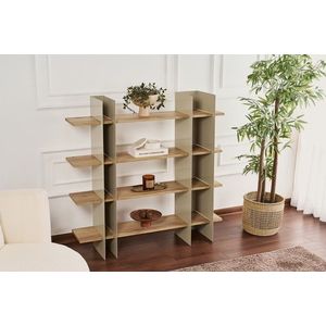 Corp biblioteca, Cerritos, Shb-017-B, 120x31x120 cm, Metal, Grej imagine